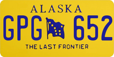 AK license plate GPG652