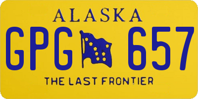 AK license plate GPG657