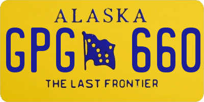 AK license plate GPG660