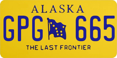 AK license plate GPG665