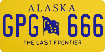 AK license plate GPG666