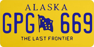 AK license plate GPG669