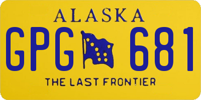 AK license plate GPG681