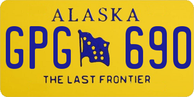 AK license plate GPG690