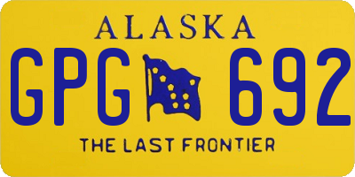 AK license plate GPG692