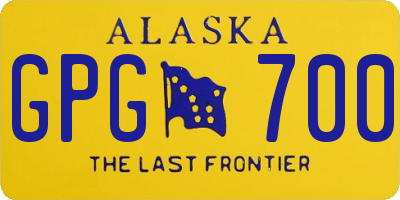 AK license plate GPG700