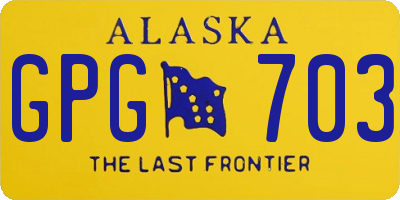 AK license plate GPG703