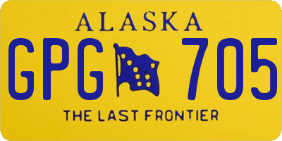 AK license plate GPG705