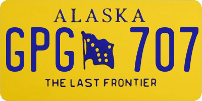 AK license plate GPG707