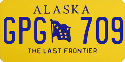 AK license plate GPG709