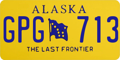 AK license plate GPG713