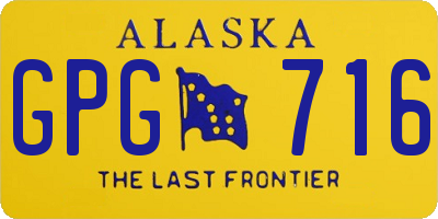 AK license plate GPG716