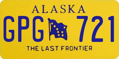 AK license plate GPG721