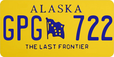 AK license plate GPG722