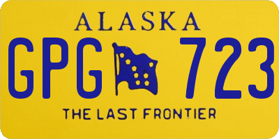 AK license plate GPG723