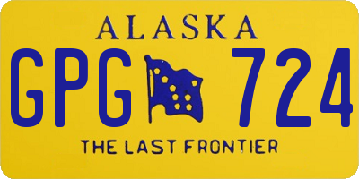 AK license plate GPG724