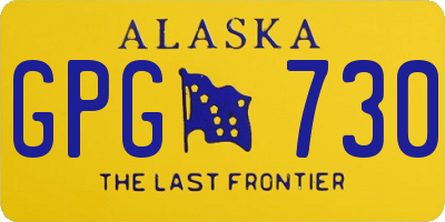 AK license plate GPG730