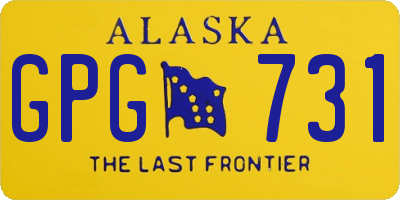 AK license plate GPG731