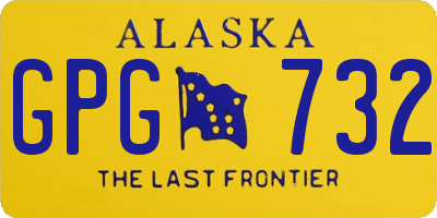 AK license plate GPG732