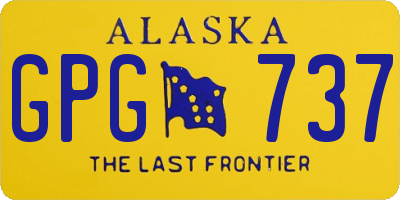 AK license plate GPG737