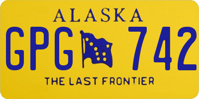 AK license plate GPG742