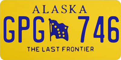 AK license plate GPG746