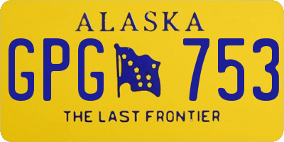 AK license plate GPG753