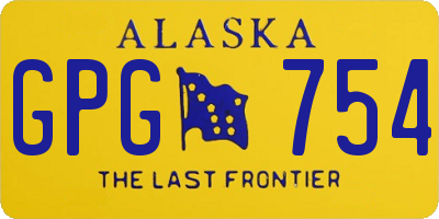 AK license plate GPG754