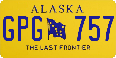 AK license plate GPG757