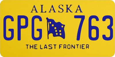 AK license plate GPG763