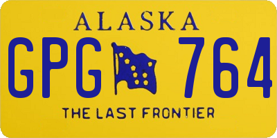 AK license plate GPG764