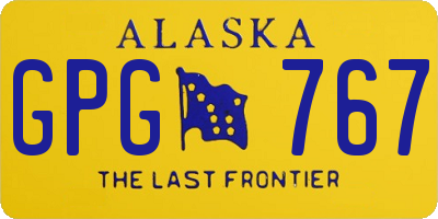 AK license plate GPG767