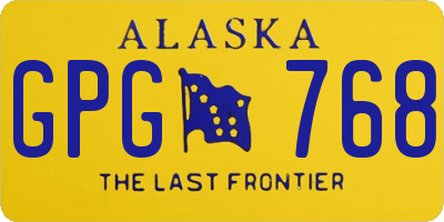 AK license plate GPG768