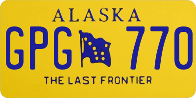 AK license plate GPG770