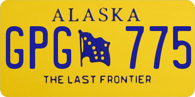AK license plate GPG775