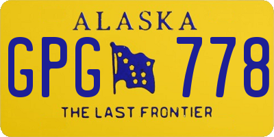 AK license plate GPG778