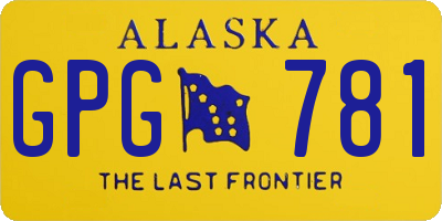 AK license plate GPG781