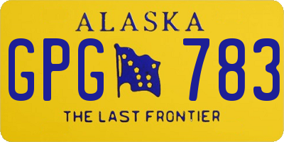 AK license plate GPG783