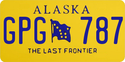 AK license plate GPG787
