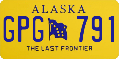 AK license plate GPG791