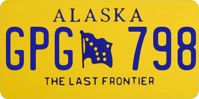 AK license plate GPG798