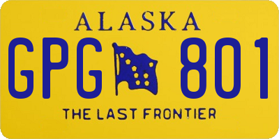 AK license plate GPG801