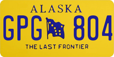 AK license plate GPG804