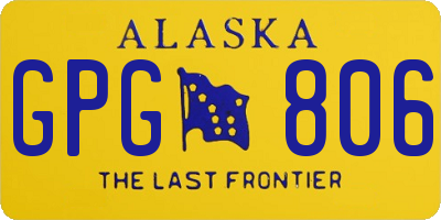 AK license plate GPG806