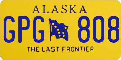 AK license plate GPG808