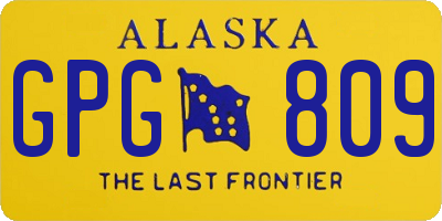 AK license plate GPG809