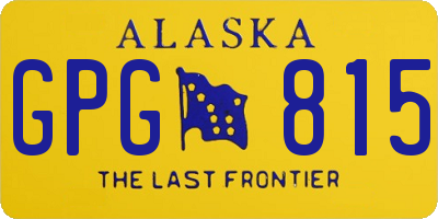 AK license plate GPG815