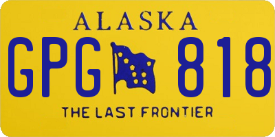 AK license plate GPG818
