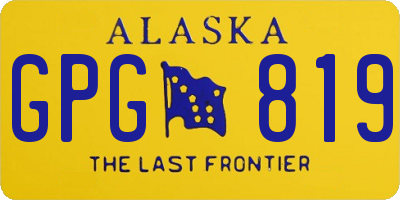 AK license plate GPG819