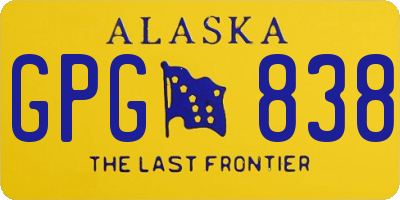 AK license plate GPG838